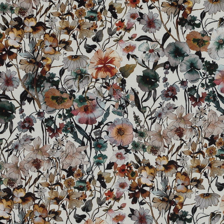Stretch Polyester Crepe - Ivory Floral - Passing of Adonis Print - Mood Exclusive Gaia Collection
