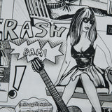 Stretch Cotton Sateen - Black and White Comics - With the Band Print - Mood Exclusive Comic Collection