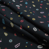 Cotton Voile - Black Pop Icons - Black Candy and Combat Print - Mood Exclusive Comic Collection