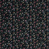 Cotton Voile - Black Floral - Peonies at Midnight Print - Mood Exclusive Botanical Collection