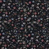 Cotton Voile - Black Floral - Blooms of Nature's Bounty Print - Mood Exclusive Botanical Collection