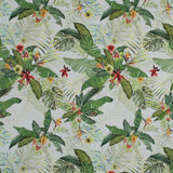 Stretch Cotton Sateen - Palm Leaves and Flowers - The Island's Palms Print - Mood Exclusive Aloha Collection