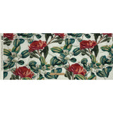 Stretch Cotton Sateen - Red and Green Floral - Paintbrush Lily Print - Mood Exclusive Aloha Collection