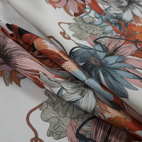 Stretch Cotton Sateen Panel - Pink Floral - Port Havana Print - Mood Exclusive Aloha Collection