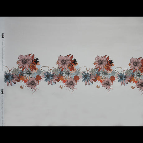 Stretch Cotton Sateen Panel - Pink Floral - Port Havana Print - Mood Exclusive Aloha Collection