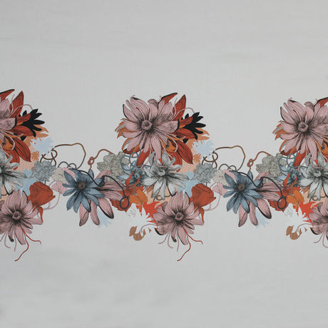 Stretch Cotton Sateen Panel - Pink Floral - Port Havana Print - Mood Exclusive Aloha Collection