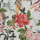 Stretch Cotton Sateen - - Parrots Play Amongst Flowers Print - Mood Exclusive Aloha Collection