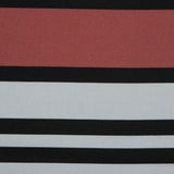 Stretch Cotton Sateen - Coral and White Stripes - Aina Stripe Print - Mood Exclusive Aloha Collection