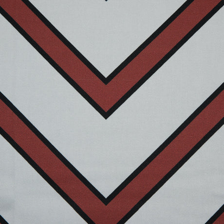 Stretch Cotton Sateen - Coral Red Chevrons - Hele Zig-Zag Print - Mood Exclusive Aloha Collection