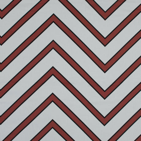 Stretch Cotton Sateen - Coral Red Chevrons - Hele Zig-Zag Print - Mood Exclusive Aloha Collection