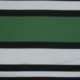 Stretch Cotton Sateen - Green and White Stripes - Aina Stripe Print - Mood Exclusive Aloha Collection