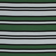 Stretch Cotton Sateen - Green and White Stripes - Aina Stripe Print - Mood Exclusive Aloha Collection