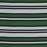 Stretch Cotton Sateen - Green and White Stripes - Aina Stripe Print - Mood Exclusive Aloha Collection