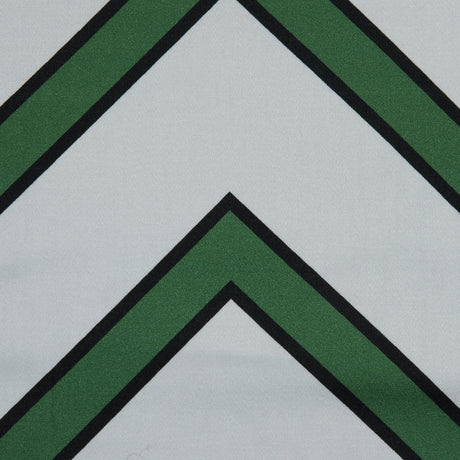 Stretch Cotton Sateen - Green Chevrons - Hele Zig-Zag Print - Mood Exclusive Aloha Collection