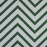 Stretch Cotton Sateen - Green Chevrons - Hele Zig-Zag Print - Mood Exclusive Aloha Collection