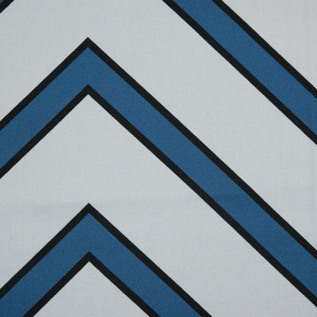 Stretch Cotton Sateen - Blue Chevrons - Mood Exclusive Hele Zig-Zag Print