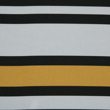 Stretch Cotton Sateen - Yellow and White Stripes - Aina Stripe Print - Mood Exclusive Aloha Collection