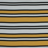 Stretch Cotton Sateen - Yellow and White Stripes - Aina Stripe Print - Mood Exclusive Aloha Collection