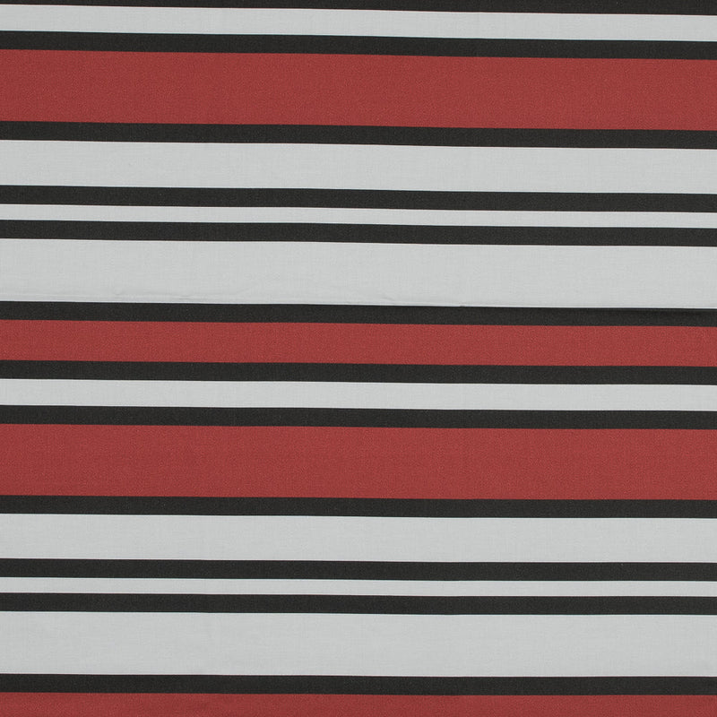 Stretch Cotton Sateen - Red and White Stripes - Mood Exclusive Aina Stripe Print
