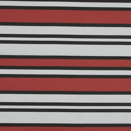 Stretch Cotton Sateen - Red and White Stripes - Mood Exclusive Aina Stripe Print