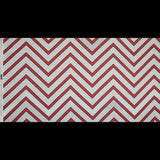 Stretch Cotton Sateen - Red Chrevrons - Mood Exclusive Hele Zig-Zag Print