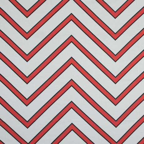 Stretch Cotton Sateen - Red Chrevrons - Mood Exclusive Hele Zig-Zag Print
