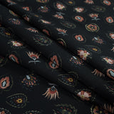 Cotton Voile - Black Floral - Heliconia Flame Print - Mood Exclusive Aloha Collection
