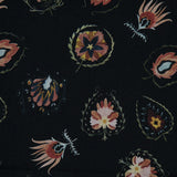 Cotton Voile - Black Floral - Heliconia Flame Print - Mood Exclusive Aloha Collection