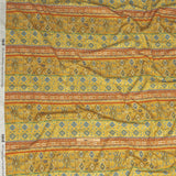 Cotton Voile - Yellow Geometric Stripes - Vishnu's Freedom Print - Mood Exclusive Surya Collection