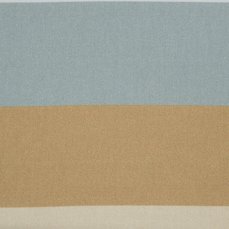 Stretch Cotton Sateen - Blue and Beige Stripes - Krishna's Meditation Print - Mood Exclusive Surya Collection