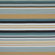 Stretch Cotton Sateen - Blue and Beige Stripes - Krishna's Meditation Print - Mood Exclusive Surya Collection