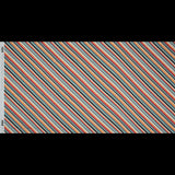 Stretch Cotton Sateen - Orange and Blue Diagonal Stripes - Prajapati's Gift Print - Mood Exclusive Surya Collection