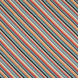 Stretch Cotton Sateen - Orange and Blue Diagonal Stripes - Prajapati's Gift Print - Mood Exclusive Surya Collection