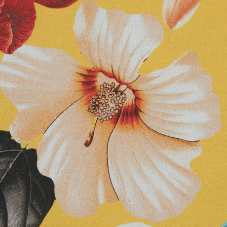 Stretch Cotton Sateen - Yellow Floral - Maharudra Shiva's Determination Print - Mood Exclusive Surya Collection