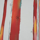 Stretch Cotton Sateen - Red Painterly Stripes - Saraswati's Knowledge Print - Mood Exclusive Surya Collection