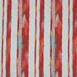 Stretch Cotton Sateen - Red Painterly Stripes - Saraswati's Knowledge Print - Mood Exclusive Surya Collection