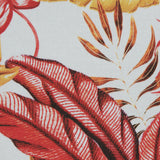 Stretch Cotton Sateen - Red and Yellow Leaves - Vishnu's Tenacity Print - Mood Exclusive Surya Collection