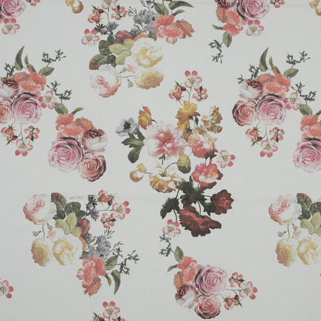 Stretch Cotton Sateen - White Floral - Ishvara's Wisdom Print - Mood Exclusive Surya Collection