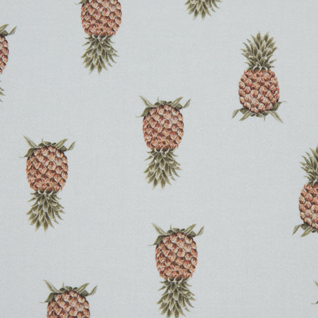 Stretch Cotton Sateen - Pineapples on White - Parvati's Peace Print - Mood Exclusive Surya Collection