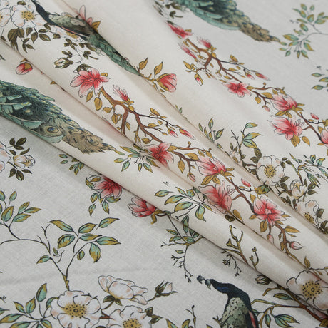 Cotton Voile - White Floral - Dignity of Enlightenment Print - Mood Exclusive Key Largo Collection
