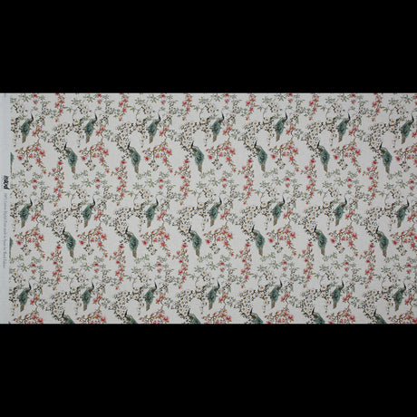 Cotton Voile - White Floral - Dignity of Enlightenment Print - Mood Exclusive Key Largo Collection