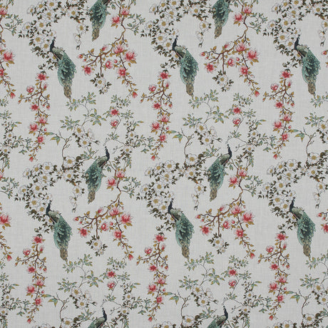Cotton Voile - White Floral - Dignity of Enlightenment Print - Mood Exclusive Key Largo Collection