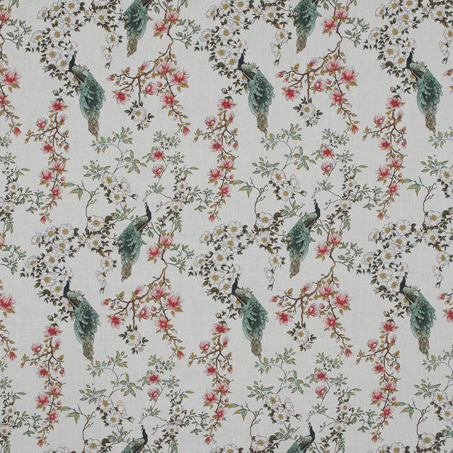 Cotton Voile - White Floral - Dignity of Enlightenment Print - Mood Exclusive Key Largo Collection