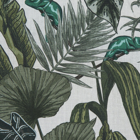 Cotton Voile - Green Foliage - Botanical Curiosity Print - Mood Exclusive Key Largo Collection