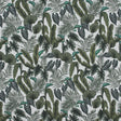 Cotton Voile - Green Foliage - Botanical Curiosity Print - Mood Exclusive Key Largo Collection