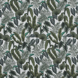Cotton Voile - Green Foliage - Botanical Curiosity Print - Mood Exclusive Key Largo Collection