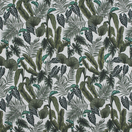 Cotton Voile - Green Foliage - Botanical Curiosity Print - Mood Exclusive Key Largo Collection
