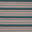 Cotton Voile - Green and Brown Stripes - Reverence of Youth Print - Mood Exclusive Key Largo Collection