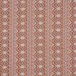 Cotton Voile - Peach and Red Geometric Stripes - Wisdom of Empathy Print - Mood Exclusive Key Largo Collection