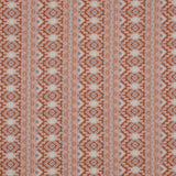 Cotton Voile - Peach and Red Geometric Stripes - Wisdom of Empathy Print - Mood Exclusive Key Largo Collection